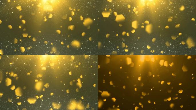 黄色粒子抽象视频