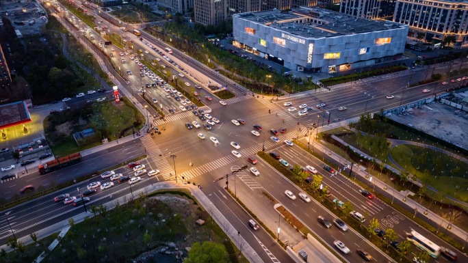 城市道路车流延时合集