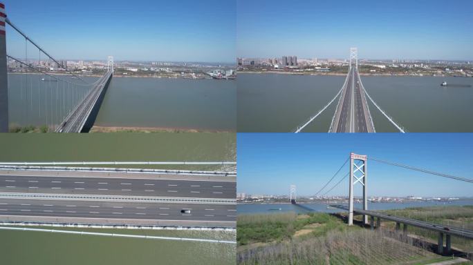 阳逻大桥4k航拍视频