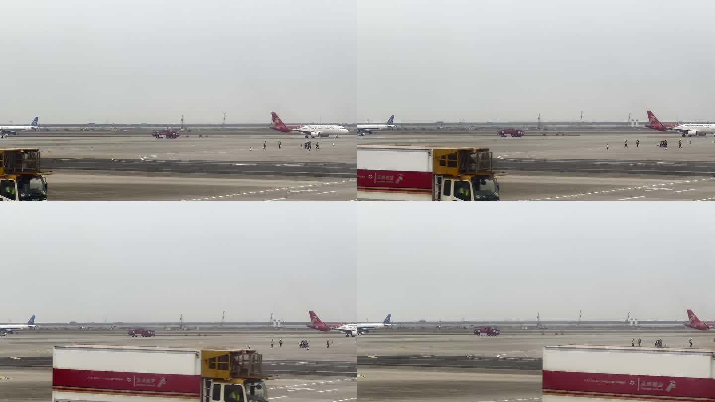 深圳飞机场停机坪跑道滑行