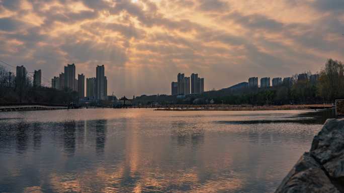 大连城市湿地公园延时