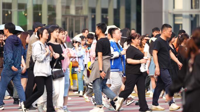 城市壮观人流人群脚步特写【4K合集】