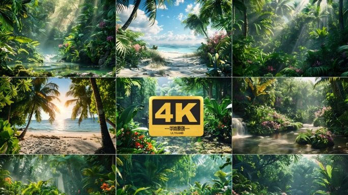 4k热带雨林海岛风光【大合集】