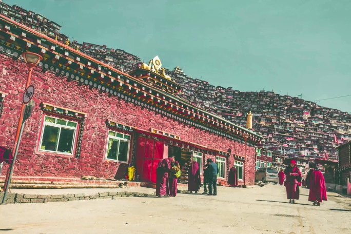 色达延时 人文风光  寺院 佛国