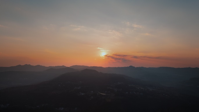 美丽夕阳落日余晖