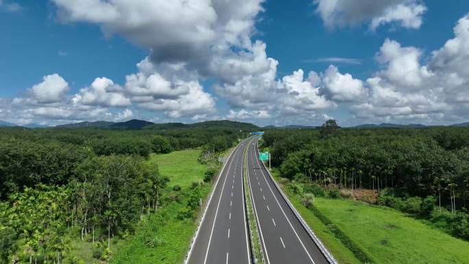 海南风光 公路 自然风景 航拍  4K