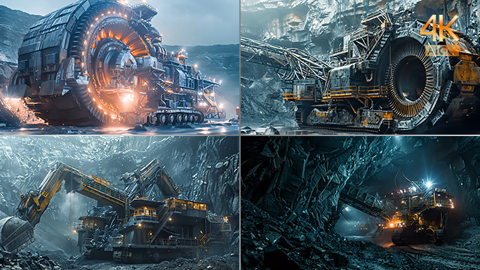 巨大矿井机械挖掘采矿 煤炭稀土铁矿铜矿场
