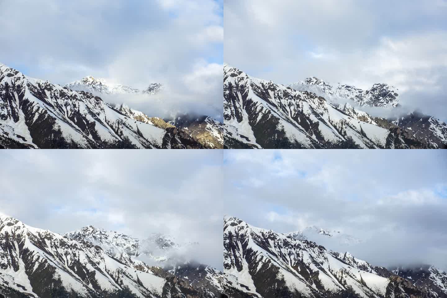 雪山 云海 延时 风光 高山