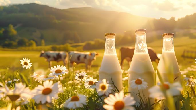 奶牛 牧场 草原 牛奶 纯天然 奶源
