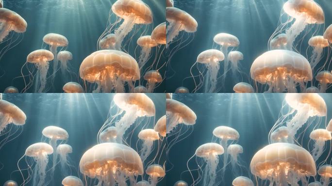 海水中的水母生物