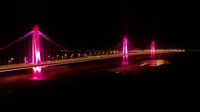4K  60p 凤凰大桥 航拍 夜景