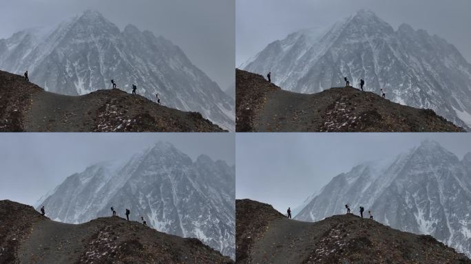 4K航拍甘孜亚拉雪山