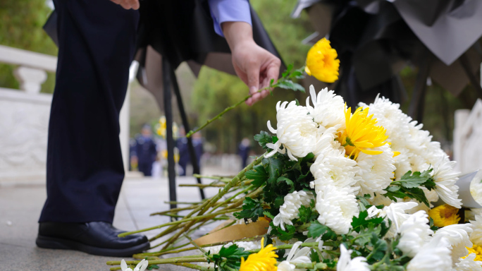 各界人士祭奠英雄 烈士陵园献花