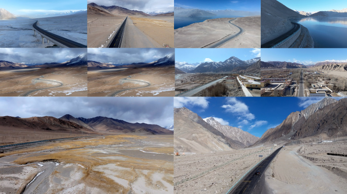 帕米尔高原喀喇昆仑公路航拍