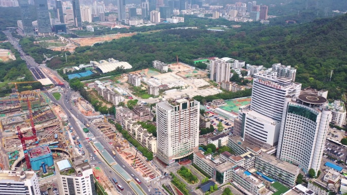 福田 笋岗 深圳第二医院 车流 城市风光