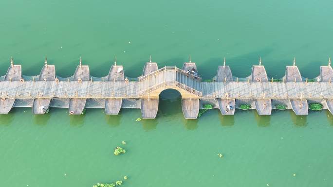 4K-Log-航拍严州古城老虎湾的青云桥