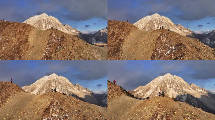 4K航拍甘孜亚拉雪山求婚