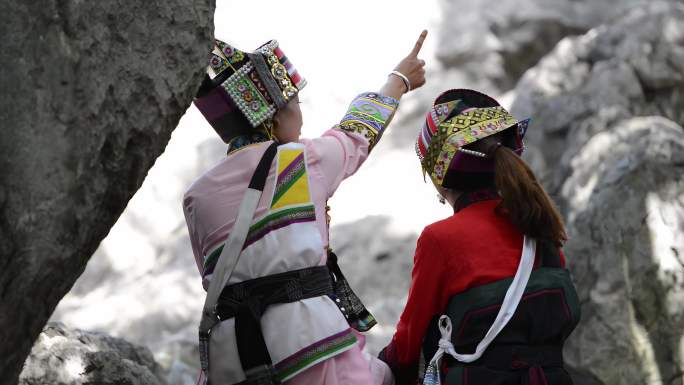 石林风景区 彝族阿诗玛剪影