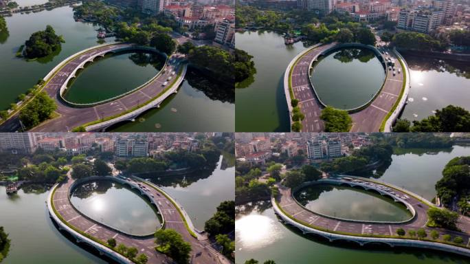 惠州_圆通桥_道路桥梁_航拍延时