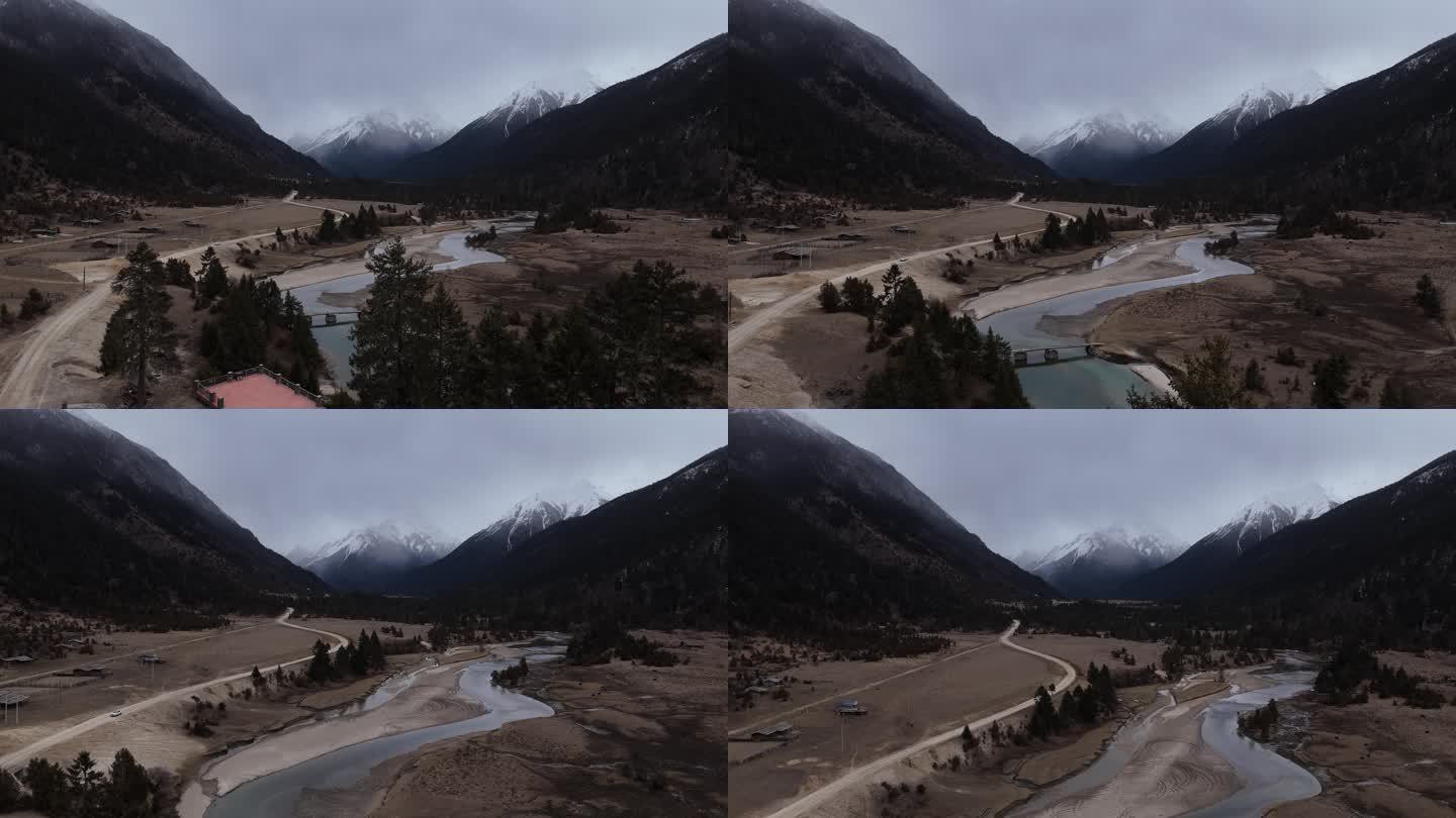 西藏巴松错徒步线路新措航拍视频