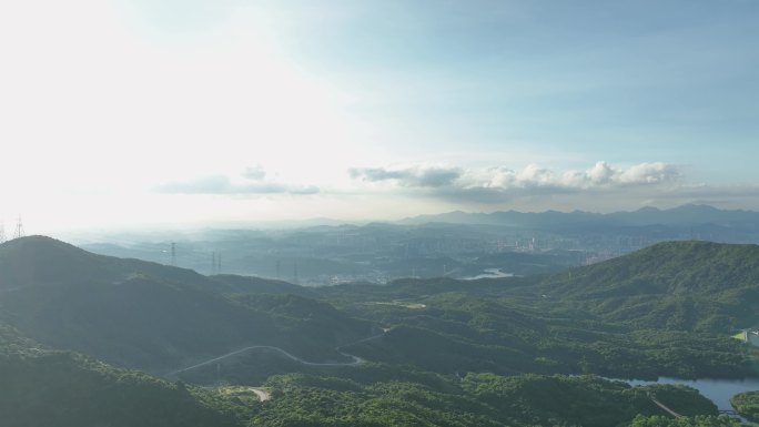 园山风景区 青山 绿水 森林 风景