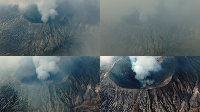 航拍Bromo火山云海