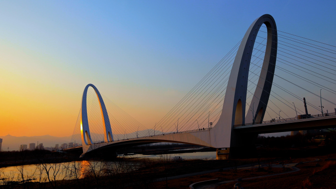北京新首钢大桥空镜实拍