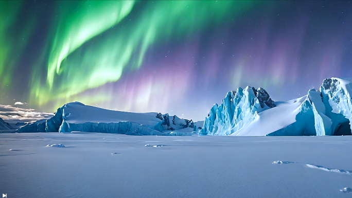 南极 北极 冰川 极光 科考 集合