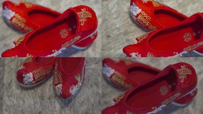 中式刺绣秀禾鞋子