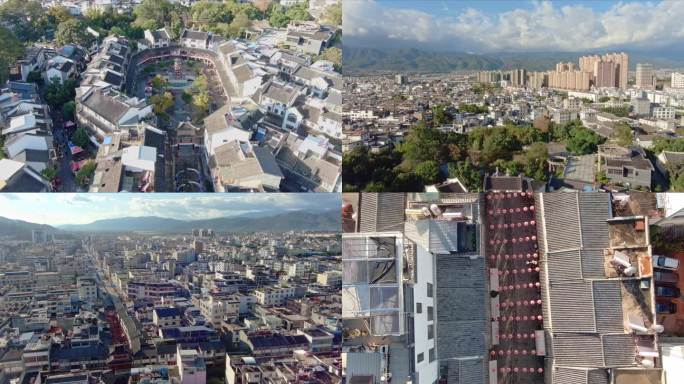 大理弥渡县城市风光航拍03