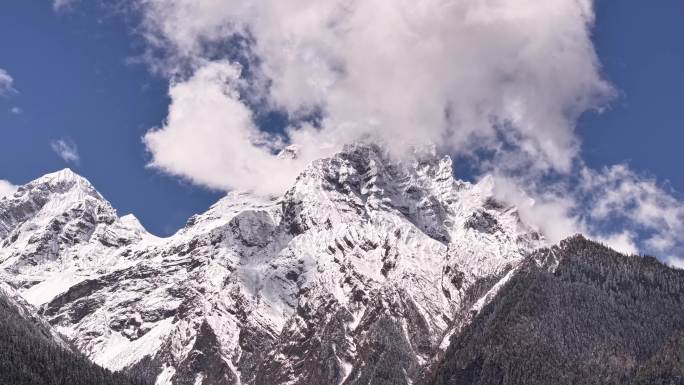 雪山延时摄影