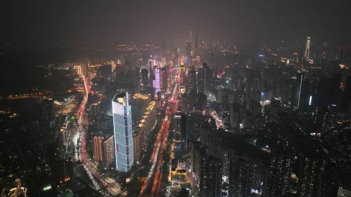 深圳城市夜景开灯时刻