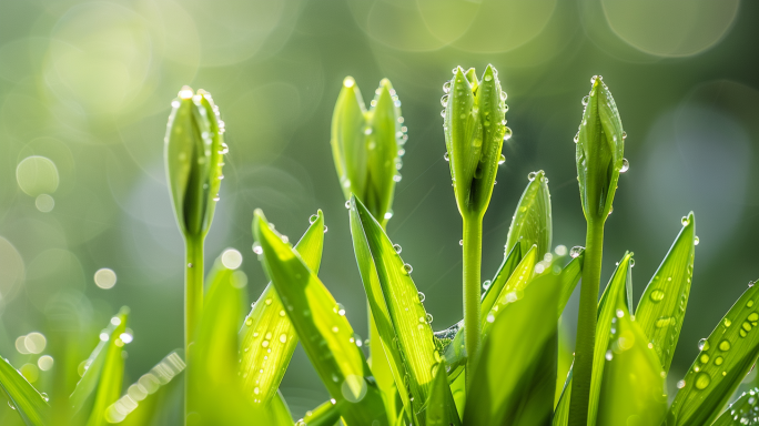 春天万物复苏 植物生长延时摄影 植物生长