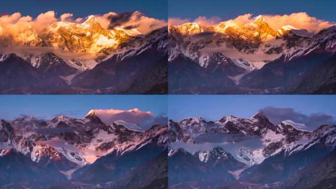 4K西藏南迦巴瓦日照金山延时1