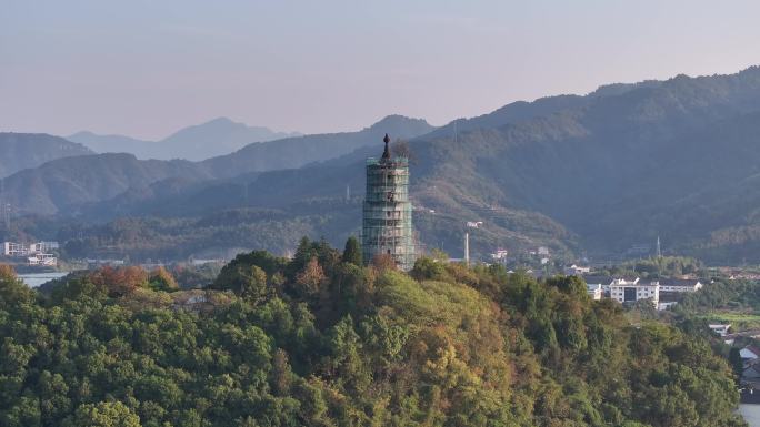 4K-Log-航拍严州梅城南峰塔