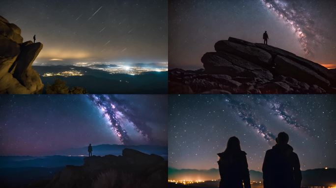 仰望星空 星空延时 流星 夜空 宇宙