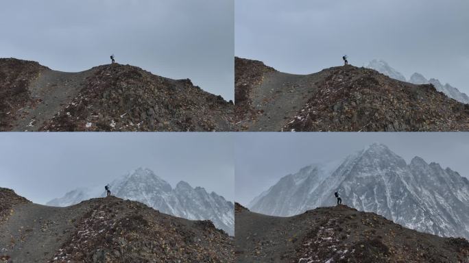 4K航拍甘孜亚拉雪山