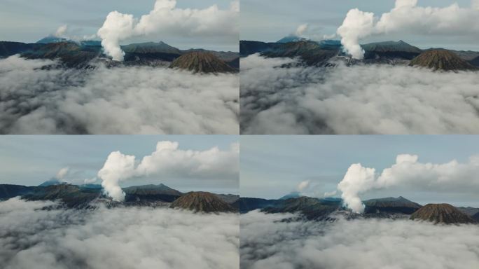 航拍Bromo火山云海