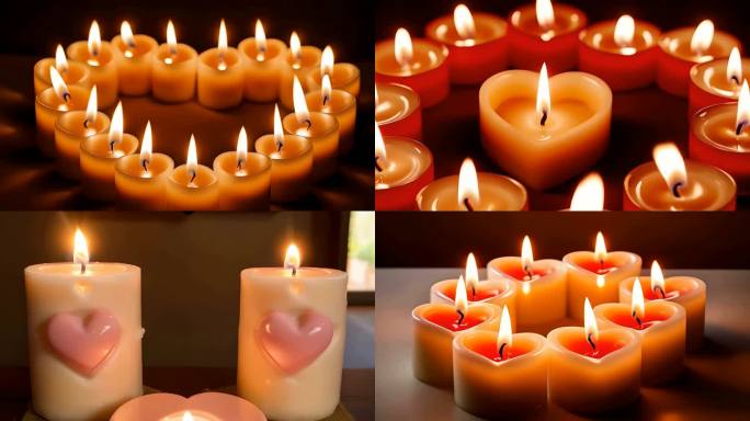 蜡烛心形温馨蜡烛浪漫蜡烛蜡烛心形求婚蜡烛