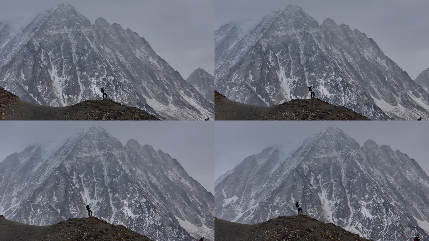 4K航拍甘孜亚拉雪山