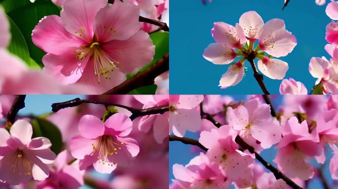 樱花特写素材