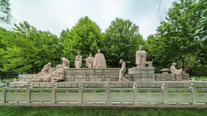 石家庄中山公园雕塑延时