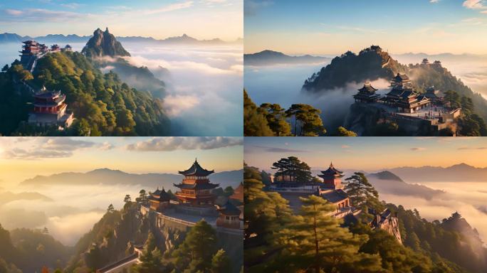 武当山风光 日出云海