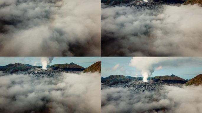 航拍Bromo火山云海