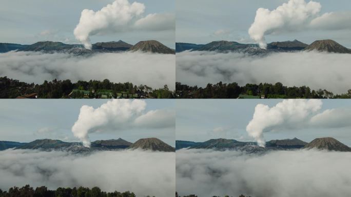 航拍Bromo火山云海