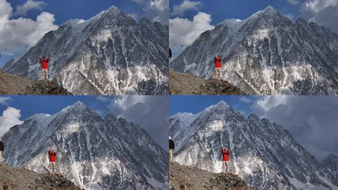 4K航拍甘孜亚拉雪山