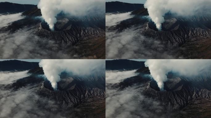 航拍Bromo火山云海