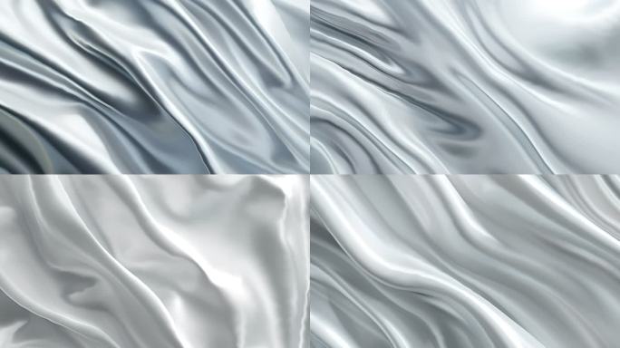 8款丝绸质感 丝滑流动飘动 白灰色
