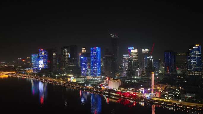 超全广州珠江两岸夜景灯光节4K航拍