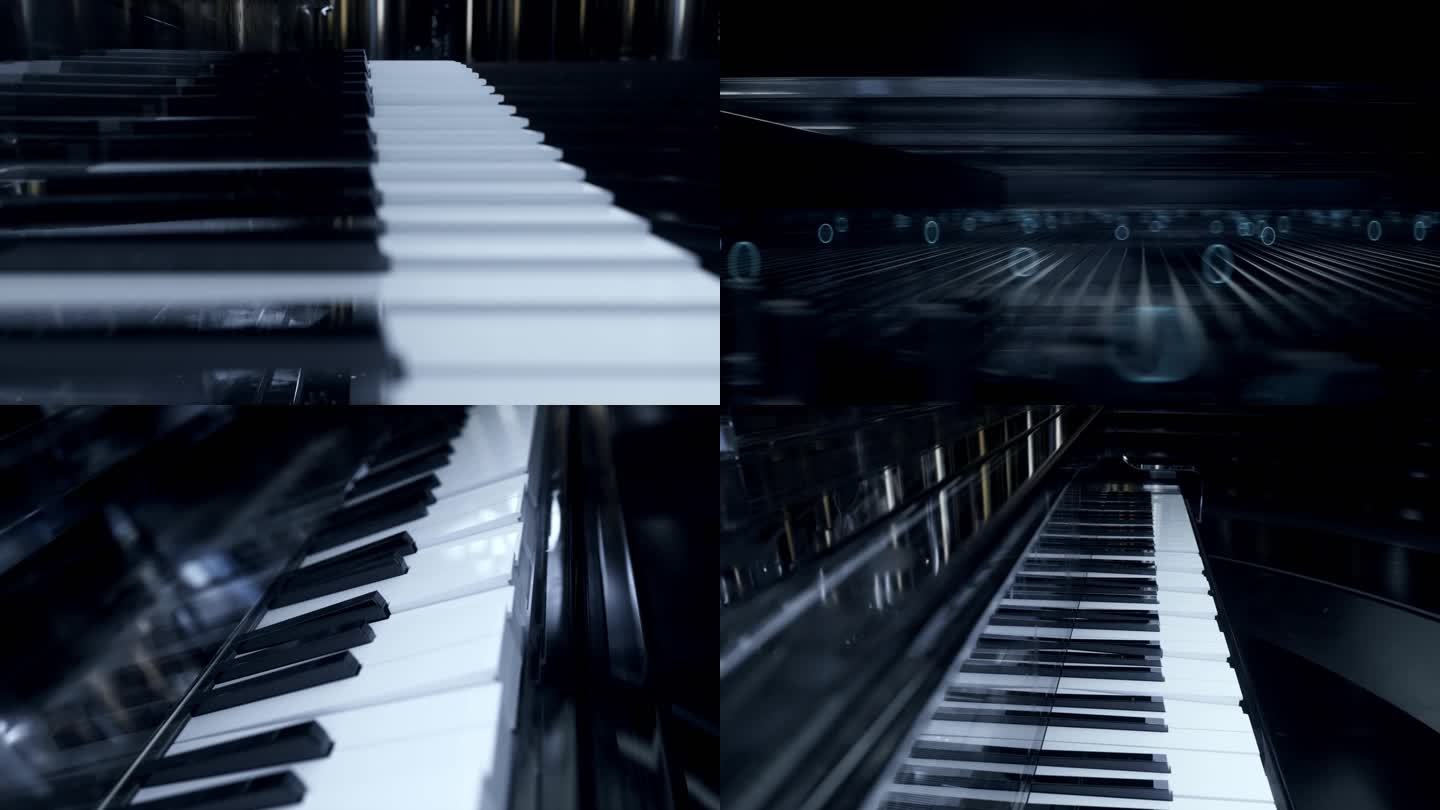 科技场景钢琴氛围感产品动画